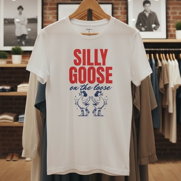 Hand Crafted Tops - Silly Goose On The Loose shirt